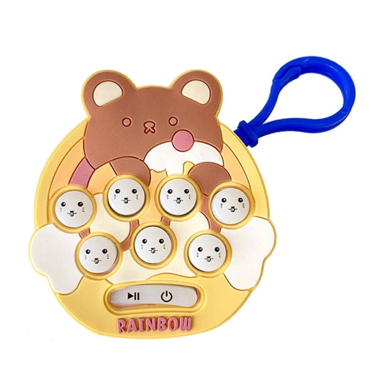 Cartoon Pattern Mini Palm Gaming Machine Play Mouse Electronic Lighting Decompressing Toy Keychain, Kurolo, Dog, Little Dinosaur, Pink Rabbit Ear, Purple Rabbit Ear, Little Yellow Duck, Brown Bear, Carrot Rabbit