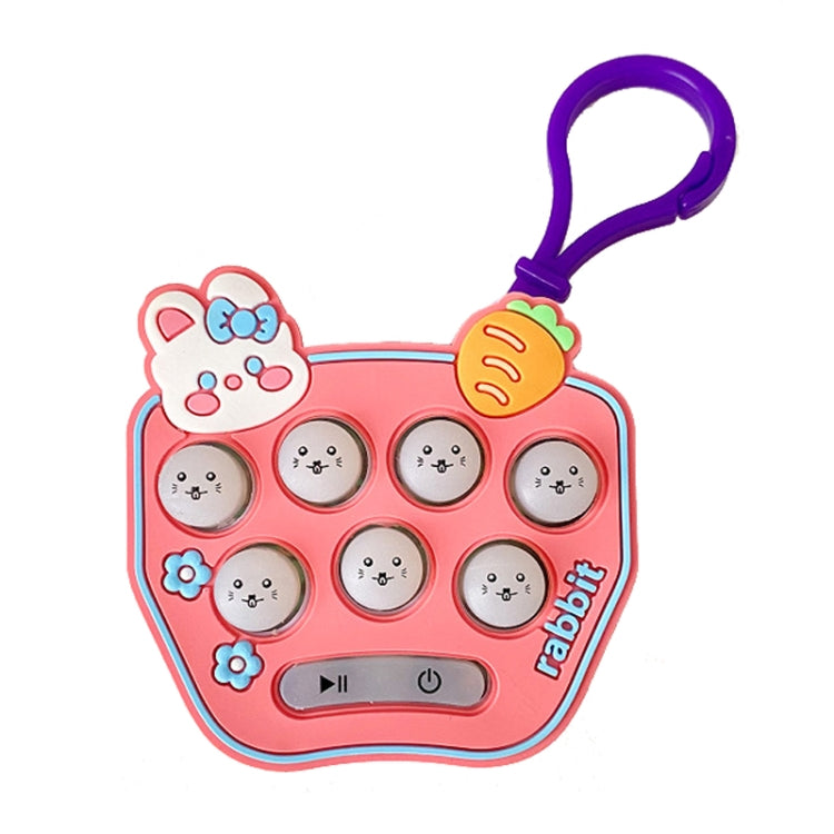 Cartoon Pattern Mini Palm Gaming Machine Play Mouse Electronic Lighting Decompressing Toy Keychain, Kurolo, Dog, Little Dinosaur, Pink Rabbit Ear, Purple Rabbit Ear, Little Yellow Duck, Brown Bear, Carrot Rabbit