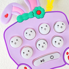 Cartoon Pattern Mini Palm Gaming Machine Play Mouse Electronic Lighting Decompressing Toy Keychain, Kurolo, Dog, Little Dinosaur, Pink Rabbit Ear, Purple Rabbit Ear, Little Yellow Duck, Brown Bear, Carrot Rabbit