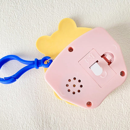 Cartoon Pattern Mini Palm Gaming Machine Play Mouse Electronic Lighting Decompressing Toy Keychain, Carrot Rabbit