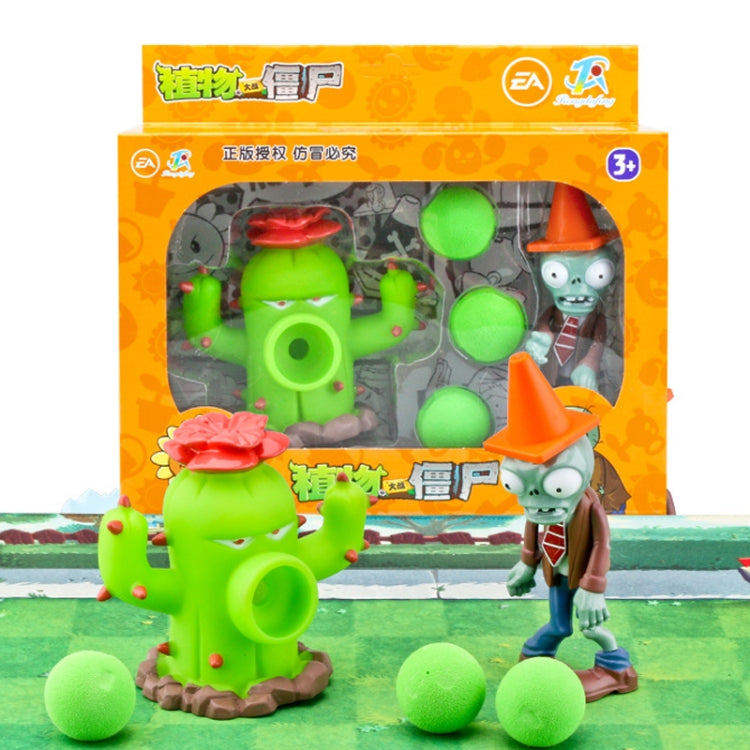 5pcs /Pack Genuine Plant VS Zombie Toy Set Children Cartoon Anime Doll, 686-1 Ice Shooter+Iron Barrel Zombie, 686-1 Pea Shooter+Barricades Zombie, 686-1 Big Spray Mushroom+Iron Barrel Zombie, 686-1 Cactus+Barricades Zombie