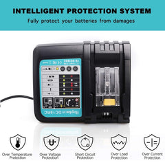LUOMASHI For Makita 18V Lithium Battery Charger, US Plug, EU Plug, UK Plug