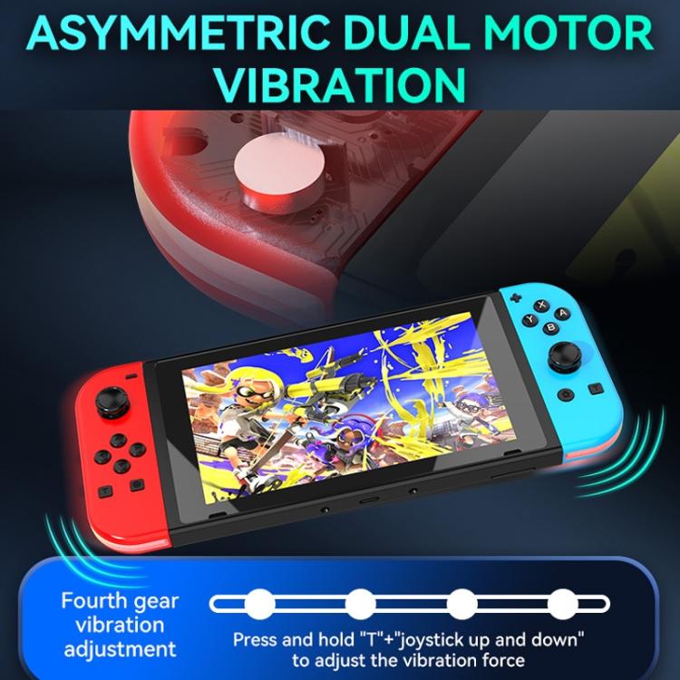 JOY-02 Gaming Left And Right Handle With RGB Lights Body Feel Bluetooth Gamepad For Switch / Switch OLED / Switch Pro / Switch Lite / Switch Joycon, Black, Grey