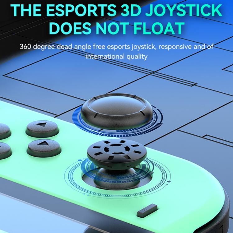 JOY-02 Gaming Left And Right Handle With RGB Lights Body Feel Bluetooth Gamepad For Switch / Switch OLED / Switch Pro / Switch Lite / Switch Joycon, Black, Grey