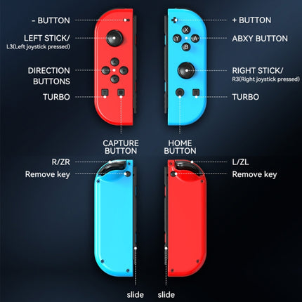 JOY-02 Bluetooth Gamepad Handles with RGB Lights for Nintendo Switch