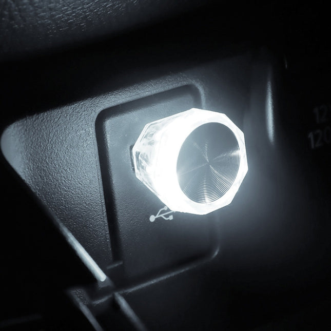 Car Diamond Model USB Ambient Light Charge-Free Plug And Play LED Decorative Lights