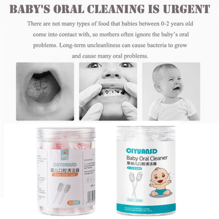 CUYUANSD 30pcs/can Baby Oral Cleaner Tongue Cleaning Gauze Swab, Classic