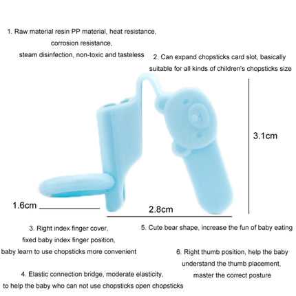 3pcs/set Children Chopstick Grip Corrector Non-slip Practice Chopsticks Finger Cots