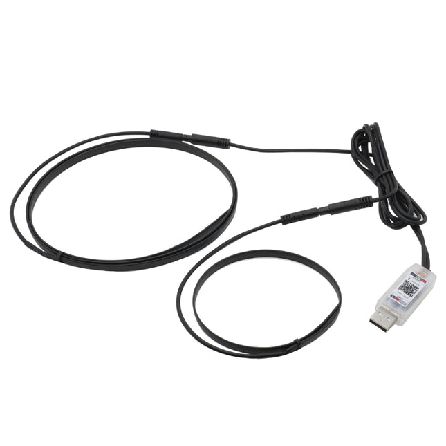 Car Interior Fiber Optic Cold Light RGB Ambient Lamp Center Phantom Footwell Atmosphere Lights, One To One 110cm, One To Two 110cm+35cm
