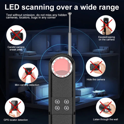 T01 Wireless Detector Camera Anti-eavesdropping Positioning GPS Alarm, T01