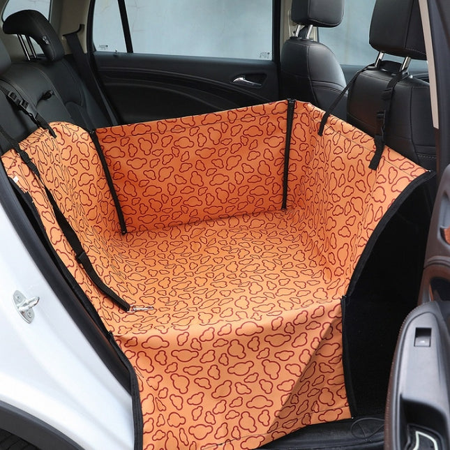 Car Single Seat Waterproof Pet Seat Protective Pad, Orange Cloud, Purple Cloud, Green Cloud