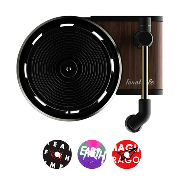 Car Aroma Diffuser Air Vent Rotating Retro Gramophone Fragrance Diffuser Ornament, Gramophone+3pcs Refill Aroma