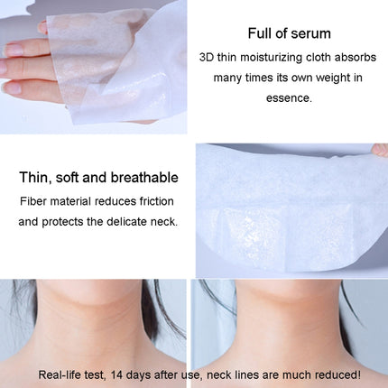 VNO SKIN CARE Goat Milk Neck Mask Lighten Wrinkles Neck Care Mask, 10pcs /Box