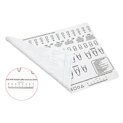 Silicone Manicure Pads Palette Practice Table Mats, 40x30x0.06cm