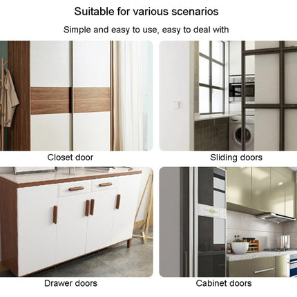 90 Degree No-Punch Invisible Door Suction Thin Section Wardrobe Sliding Door Magnetic Suction, Silver, Black