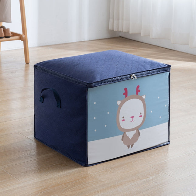 Non-woven Clothing Organization Quilt Dustproof Storage Bag, Horizontal Gray 50x42x39cm, Horizontal Navy Blue 50x42x39cm, Horizontal Light Blue 50x42x39cm, Vertical Light Blue 48x35x48cm