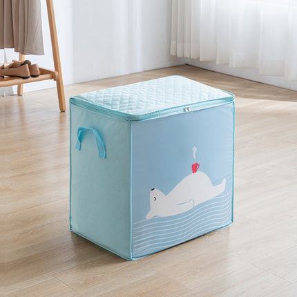 Non-woven Clothing Organization Quilt Dustproof Storage Bag, Horizontal Gray 50x42x39cm, Horizontal Navy Blue 50x42x39cm, Horizontal Light Blue 50x42x39cm, Vertical Light Blue 48x35x48cm
