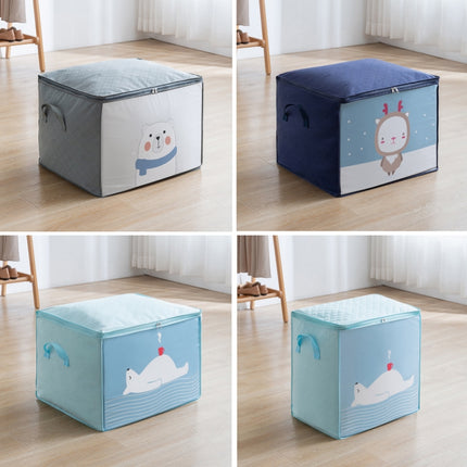 Non-woven Clothing Organization Quilt Dustproof Storage Bag, Horizontal Gray 50x42x39cm, Horizontal Navy Blue 50x42x39cm, Horizontal Light Blue 50x42x39cm, Vertical Light Blue 48x35x48cm