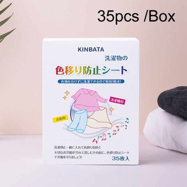 35pcs /Box KINBATA Anti-Dyeing And Anti-Color Transfer Laundry Color Absorbent Tablets