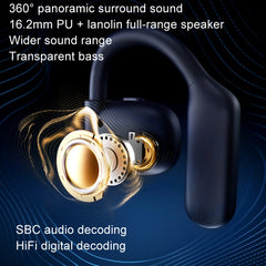 REMAX OpenBuds P5 Colorful Crystal Hanging Ear Air Conduction Bluetooth Earphone OWS Sports Music Wireless Earphone, P5
