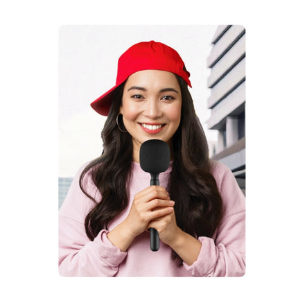 Mango para entrevistas de micrófono para DJI Mic / Moma / Rode Wireless Go / Relacart, mango para entrevistas