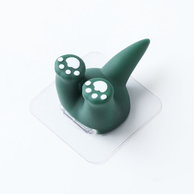 Cartoon Animal Punch-free Hook Traceless Plug Holder Bathroom Cute Toothbrush Hanger, Dinosaur Tail, Cat Tail, Lattice Tail, Corgi Tail