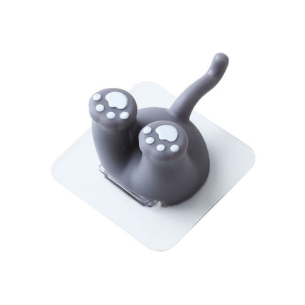 Cartoon Animal Punch-free Hook Traceless Plug Holder Bathroom Cute Toothbrush Hanger, Dinosaur Tail, Cat Tail, Lattice Tail, Pigs Tail, Corgi Tail, Duck Tail