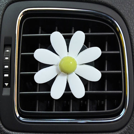 Colorful Daisy Car Decorative Air Vent Aromatherapy Clip, Blue, White, Yellow
