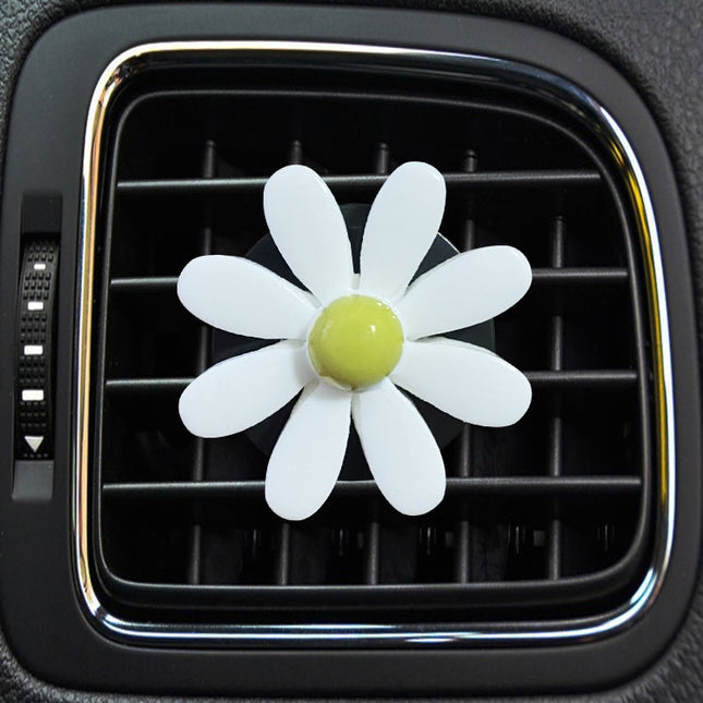 Colorful Daisy Car Decorative Air Vent Aromatherapy Clip, Blue, White, Yellow