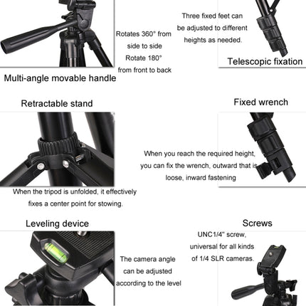 Portable Aluminum DSLR Camera Live Tripod Photography Retractable Landing Bracket, 102cm Tripod+Clip+Bag, 102cm Tripod+Clip+Bag+Controller+Adaptor, 130cm Tripod+Clip+Bag, 130cm Tripod+Clip+Bag+Controller+Adaptor, 150cm Tripod+Clip+Bag                  ...