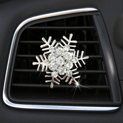 Rhinestone Metal Snowflake Car Air Vent Aromatherapy Decorative Clip