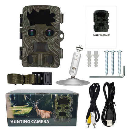 H8201 4K Dual Lens Infrared Camera 32MP HD Night Vision Monitoring Animal Field Outdoor Camera