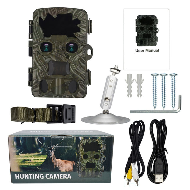 H8201 4K Dual Lens Infrared Camera 32MP HD Night Vision Monitoring Animal Field Outdoor Camera