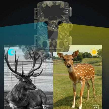 H8201 4K Dual Lens Infrared Camera 32MP HD Night Vision Monitoring Animal Field Outdoor Camera