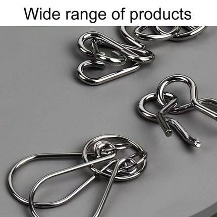 8pcs /Set Intelligence Unlocking Kids Puzzle Nine Links Toys, A Model Yellow, B Model Blue, C Model Pink, D Model Green