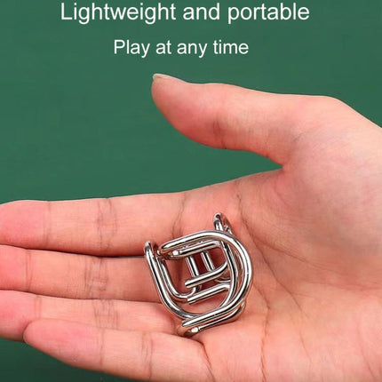 8pcs /Set Intelligence Unlocking Kids Puzzle Nine Links Toys, A Model Yellow, B Model Blue, C Model Pink, D Model Green