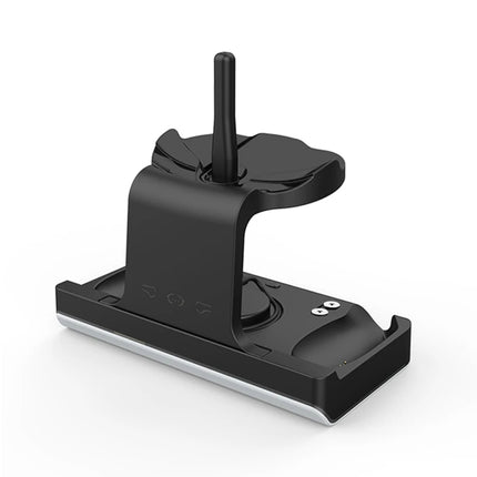 For Meta Quest 3 Headset Charging Base with Dazzle Lights VR Grip Charging Stand, White, Black