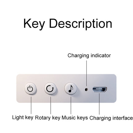 Rotatable Cartoon Atmosphere Projection Lamp Music Night Light, Plug-in Model, Music Box Remote Model, Bluetooth Remote Model