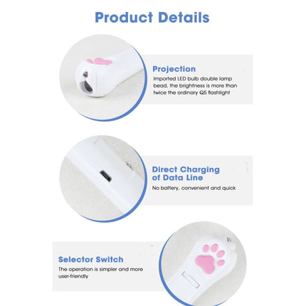 Pet Projection Toy USB Rechargeable LED Pattern Projector Cat Teaser Interactive Toys, A Type-Red Laser+ Green Light, B Type-Red Laser+ Red Light, C Type-UV Light+Green Light, D Type -UV Light+Red Light