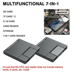 7 in 1 OTG SD Card Reader USB Type-C Adapter TF SD SIM PIN Storage Box, PF-50 Black, PF-50 Silver Gray, PF-50 Silver