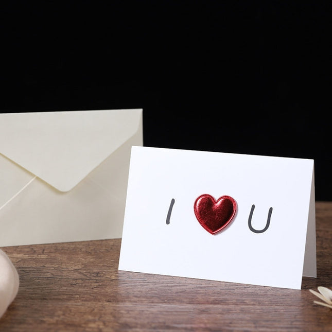 3D Heart Valentine Day Greeting Card Blessings Messages Cards with Envelopes, ECG, I Heart U, Balloon, Palm