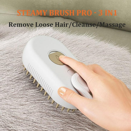 Pet Electric Spray Comb Rechargeable Cat Steamy Grooming Brush Cleaning Tool