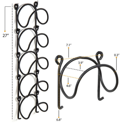 Bathroom Wall Mounted Towel Rack Multifunctional Iron Wall Mounted Wine Stand Storage Shelf