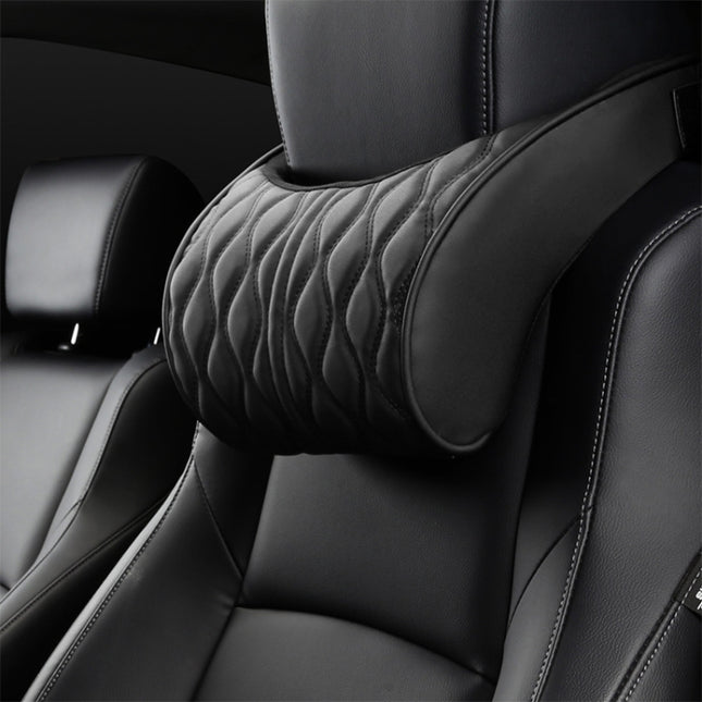 Car Seat Memory Foam Support Cushion, Black Headrest, Coffee Headrest, Black Waist Support, Coffee Waist Support