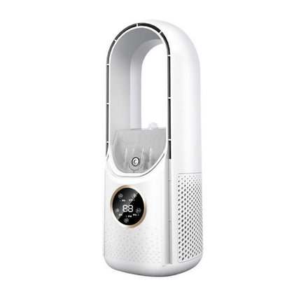 Desk Bladeless Humidification Electric Fan Six Gear Adjustable with LED Light Timing Function