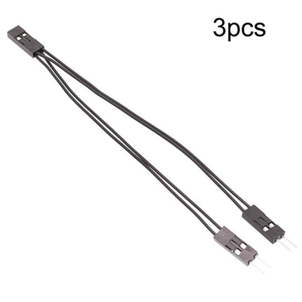 3pcs DuPont Terminal Wire DuPont 2.54 Connection Cable 2Pin 1 To 2 Wire One Female To Two Males, 10cm