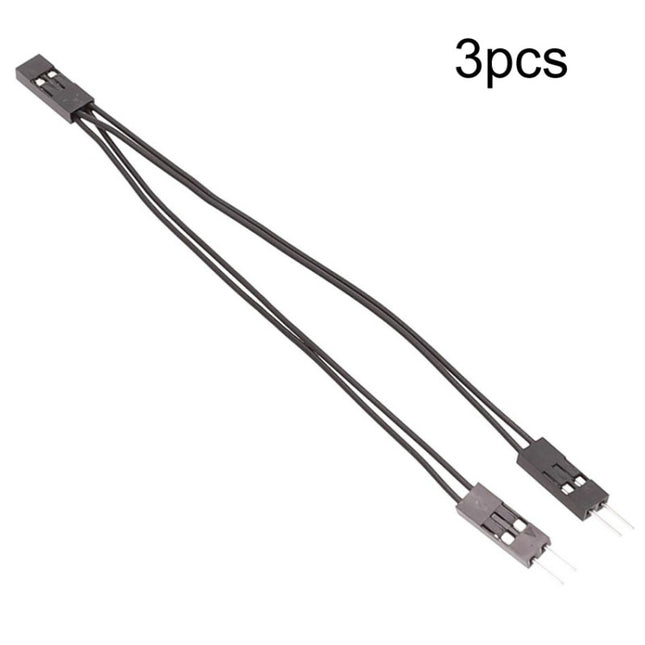 3pcs DuPont Terminal Wire DuPont 2.54 Connection Cable 2Pin 1 To 2 Wire One Female To Two Males, 10cm