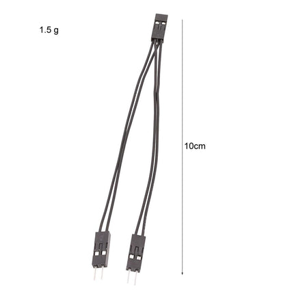 3pcs DuPont Terminal Wire DuPont 2.54 Connection Cable 2Pin 1 To 2 Wire One Female To Two Males, 10cm