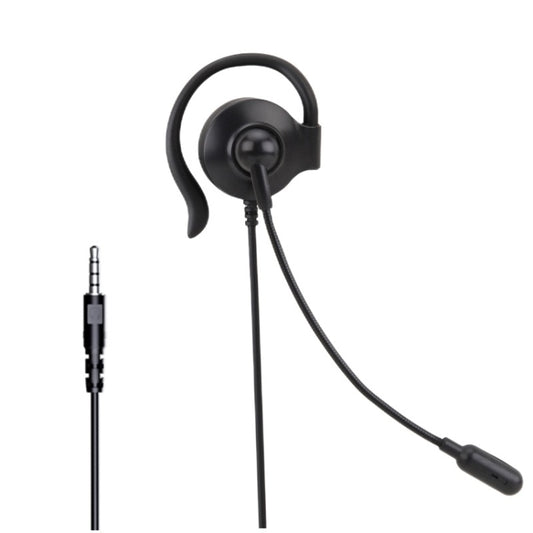 SOYTO SY227 Single-side Operator Ear Hook Headset Corded Computer Headset, 3.5mm, Separation USB Wire Control