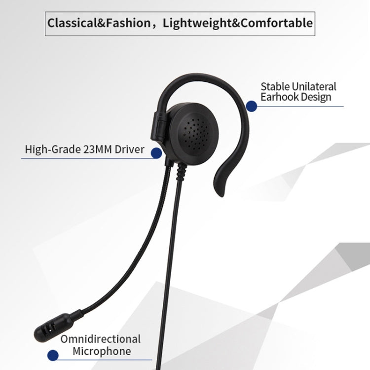 SOYTO SY227 Single-side Operator Ear Hook Headset Corded Computer Headset, Separation USB Wire Control